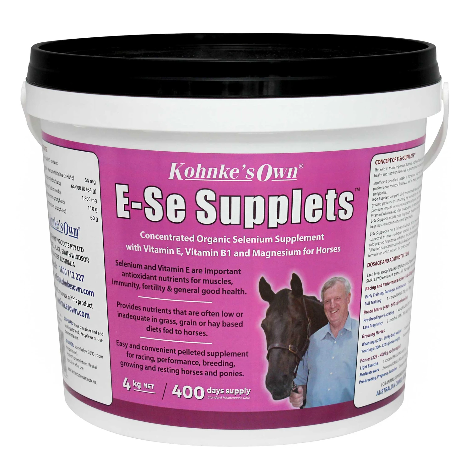 Kohnke's Own E-Se Vitamin E & Selenium Supplement For Horses 2 Kohnke's Own E-Se Vitamin E & Selenium Supplement For Horses - Image 2