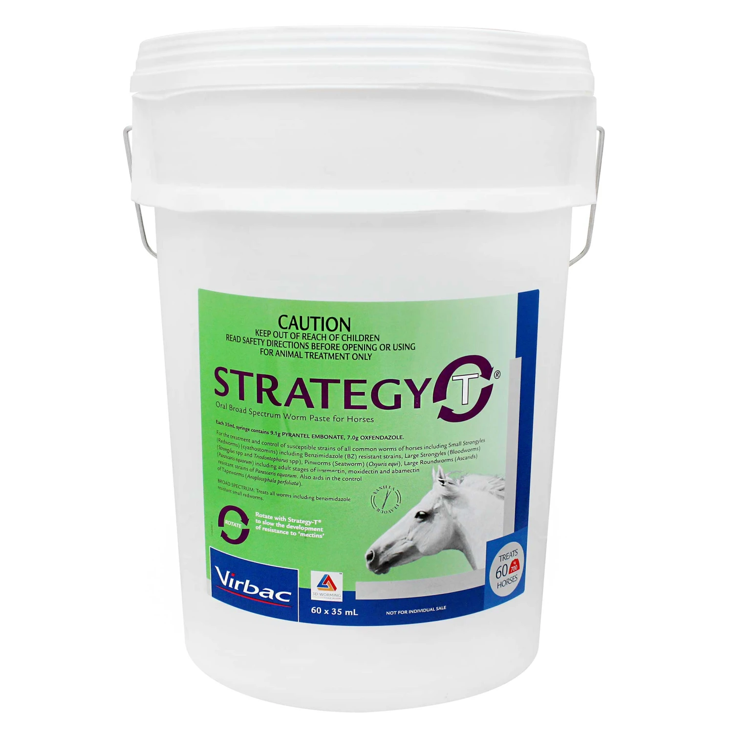 Virbac Strategy-T Broad Spectrum Wormer Stable Pail 60 Tubes 1 Virbac Strategy-T Broad Spectrum Wormer Stable Pail 60 Tubes