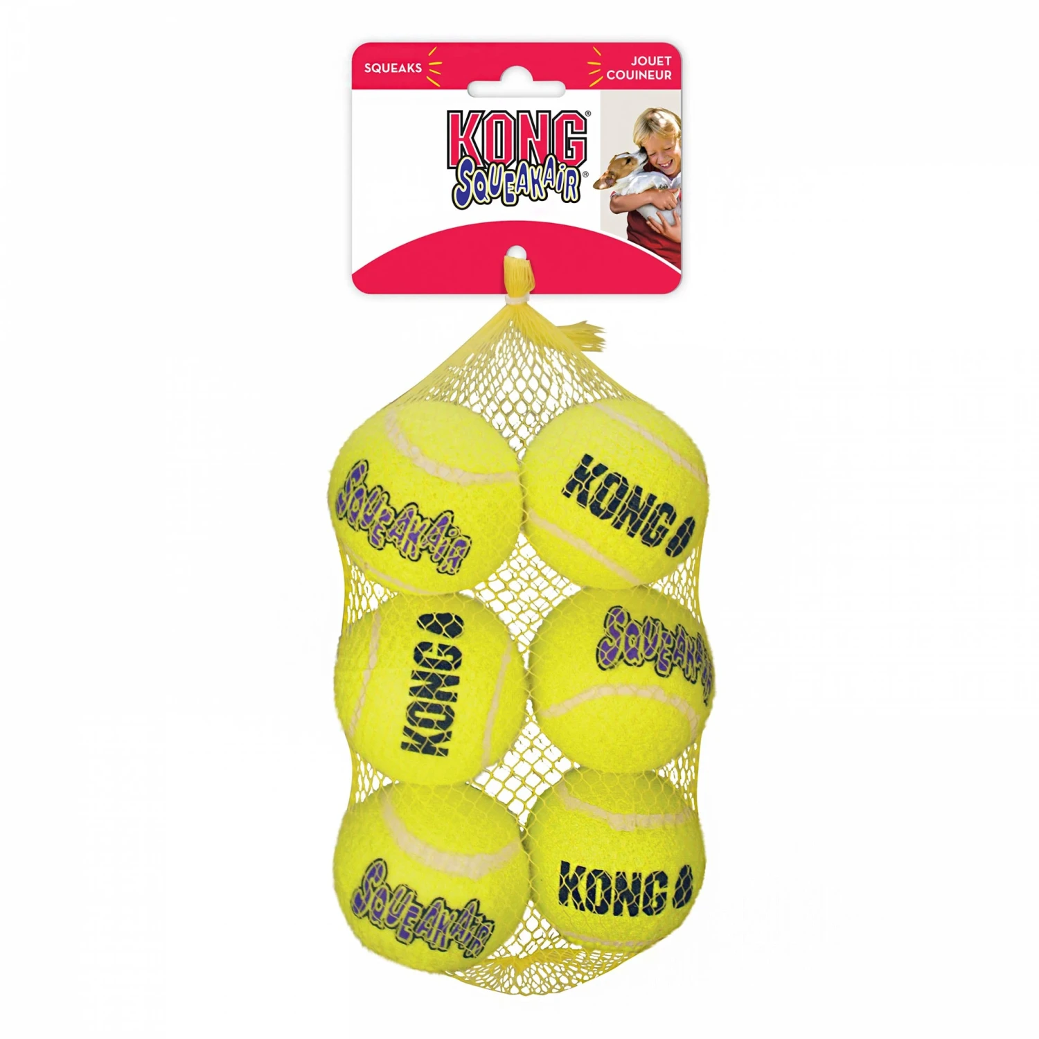 KONG SqueakAir Balls - Medium 6 Pack 1 KONG SqueakAir Balls - Medium 6 Pack