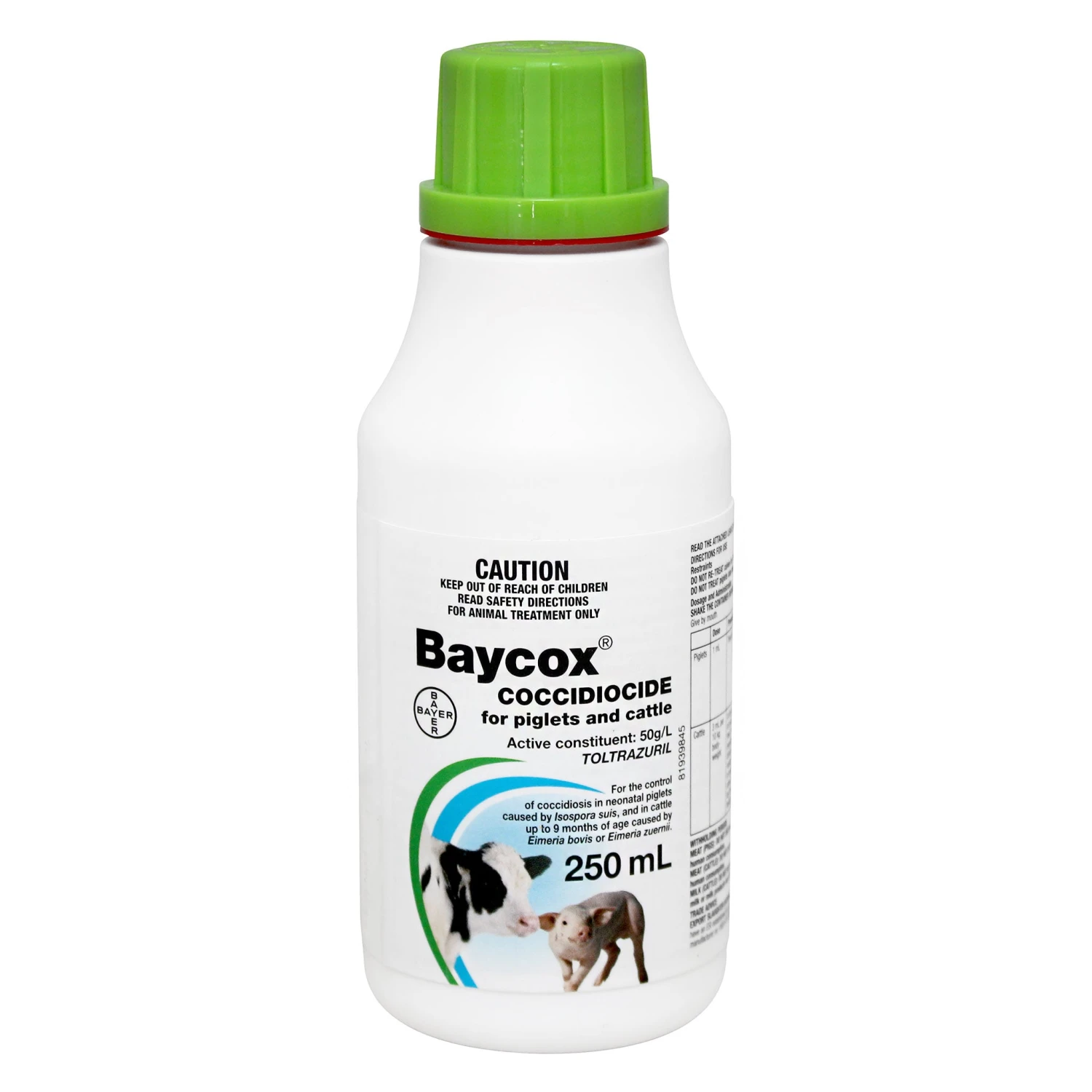 Baycox Piglet & Cattle Coccidiocide 250mL 1 Baycox Piglet & Cattle Coccidiocide 250mL