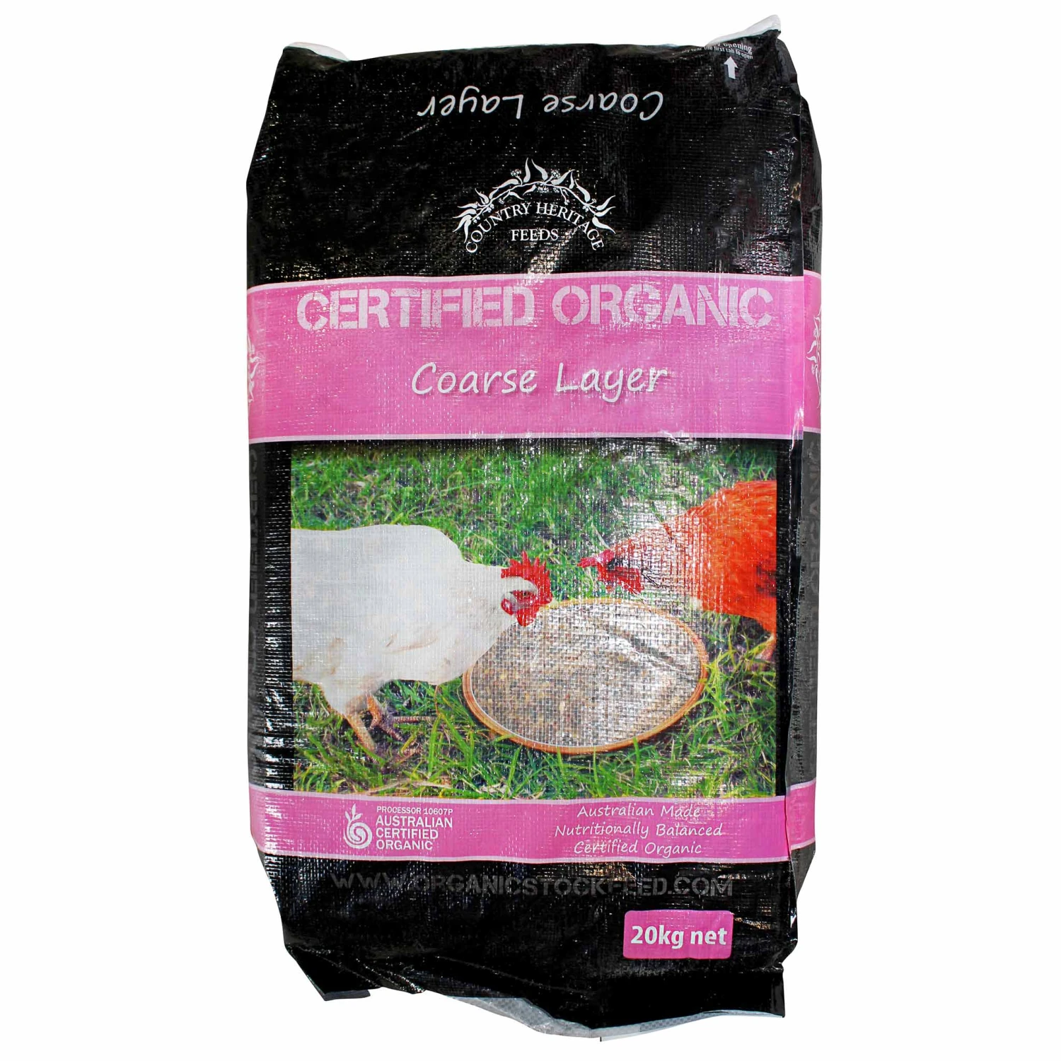 Country Heritage Feeds Organic Coarse Layer20kg 1 Country Heritage Feeds Organic Coarse Layer20kg