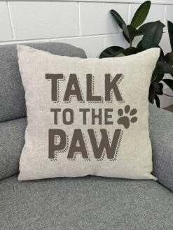 Furriends "Talk To The Paw" Linen Cushion Cover -Vetn Pet Direct Store 136cfae0471f20e2beca4ba465028d46 545b05fb 0406 4af2 bb86 fdf8f0eef474