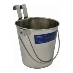 ZEEZ Stainless Steel Flat Sided Bucket Pails
