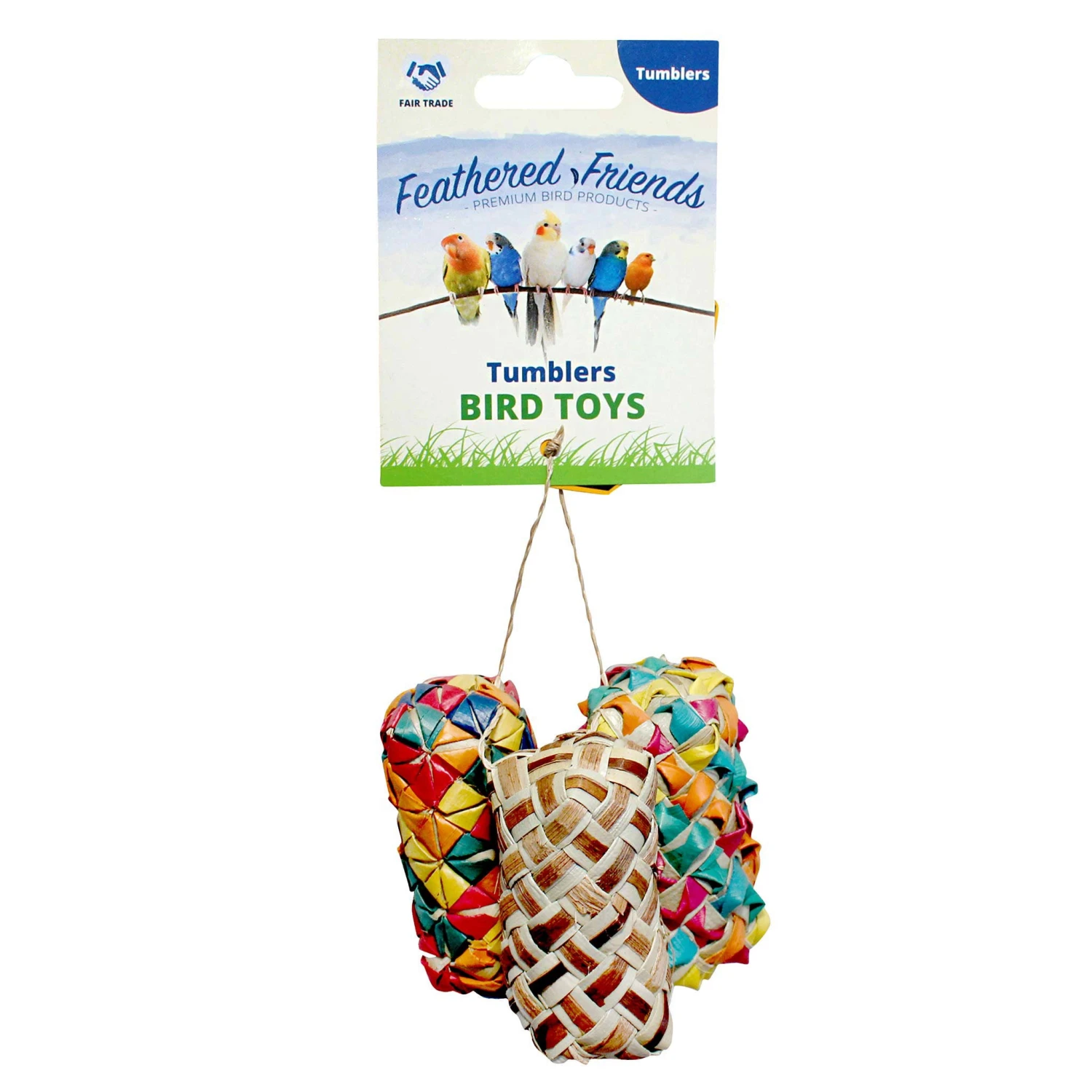 Feathered Friends Tumblers Cylinder All Natural Bird Toy 2 Feathered Friends Tumblers Cylinder All Natural Bird Toy - Image 2