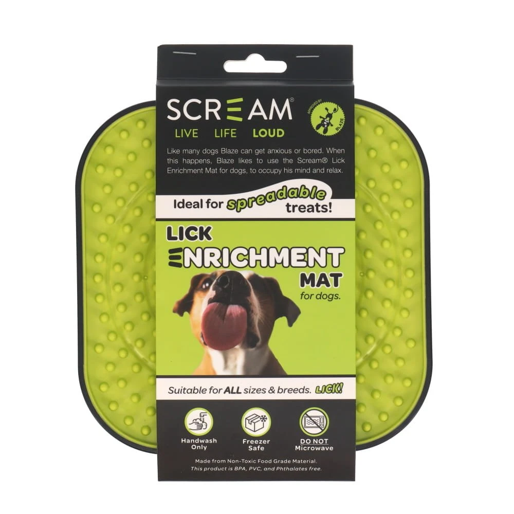 Scream Lick Enrichment Mat For Crates & Cages - Square 2 Scream Lick Enrichment Mat For Crates & Cages - Square - Image 2