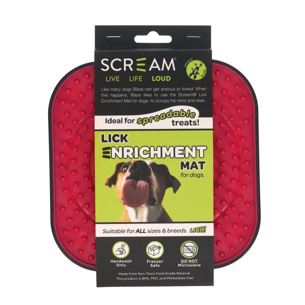 Scream Lick Enrichment Mat For Crates & Cages - Square 11 Scream Lick Enrichment Mat For Crates & Cages - Square - Image 11