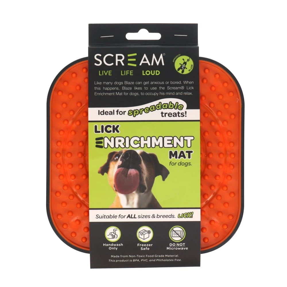 Scream Lick Enrichment Mat For Crates & Cages - Square 12 Scream Lick Enrichment Mat For Crates & Cages - Square - Image 12