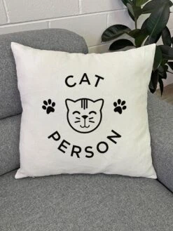 Furriends "Cat Person" Linen Cushion Cover -Vetn Pet Direct Store 6309751d9dcf78e568b37a0bedb4500b