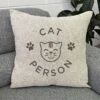 Furriends "Cat Person" Linen Cushion Cover