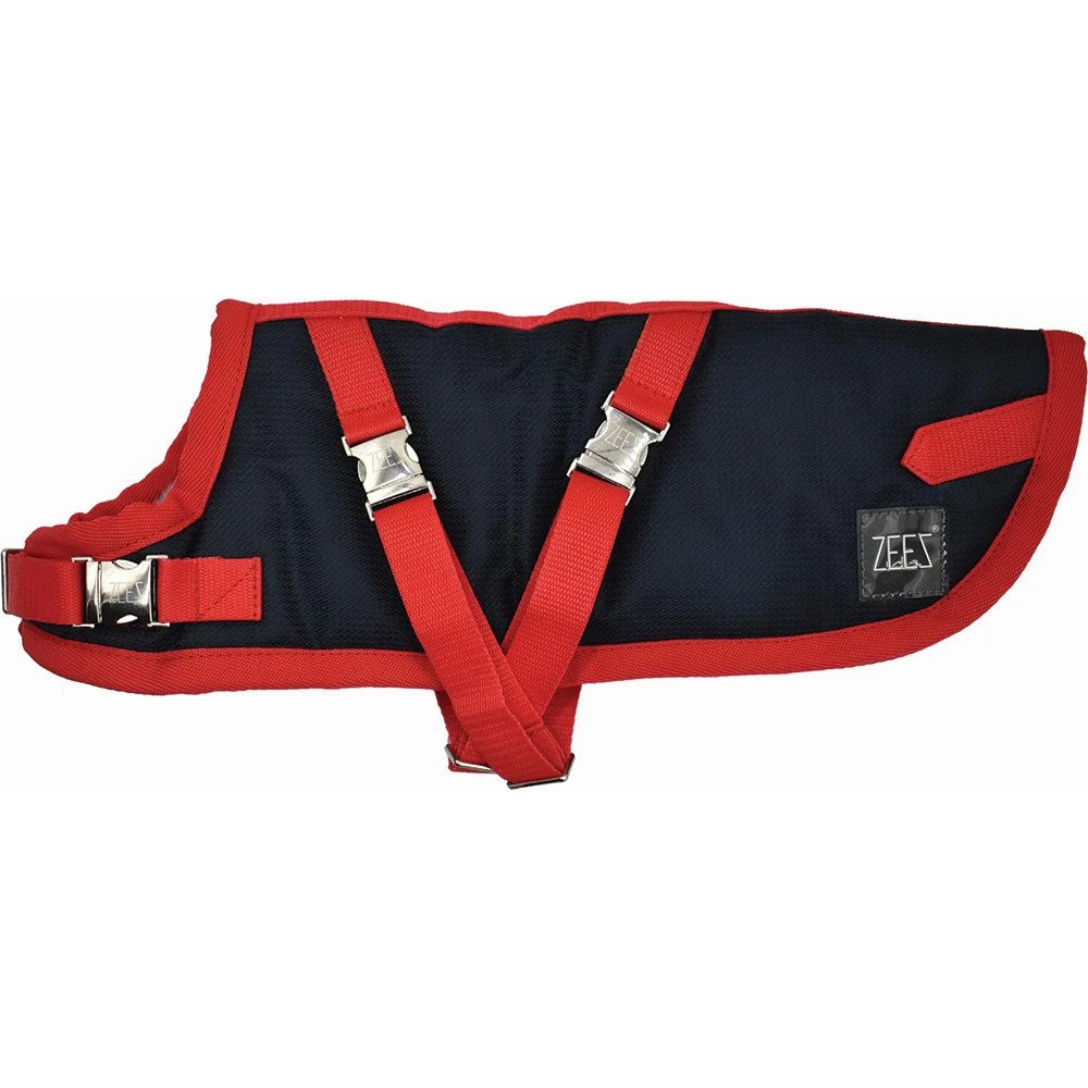 ZeeZ Supreme Dachshund Dog Coat - Navy Stone/Red 2 ZeeZ Supreme Dachshund Dog Coat - Navy Stone/Red - Image 2
