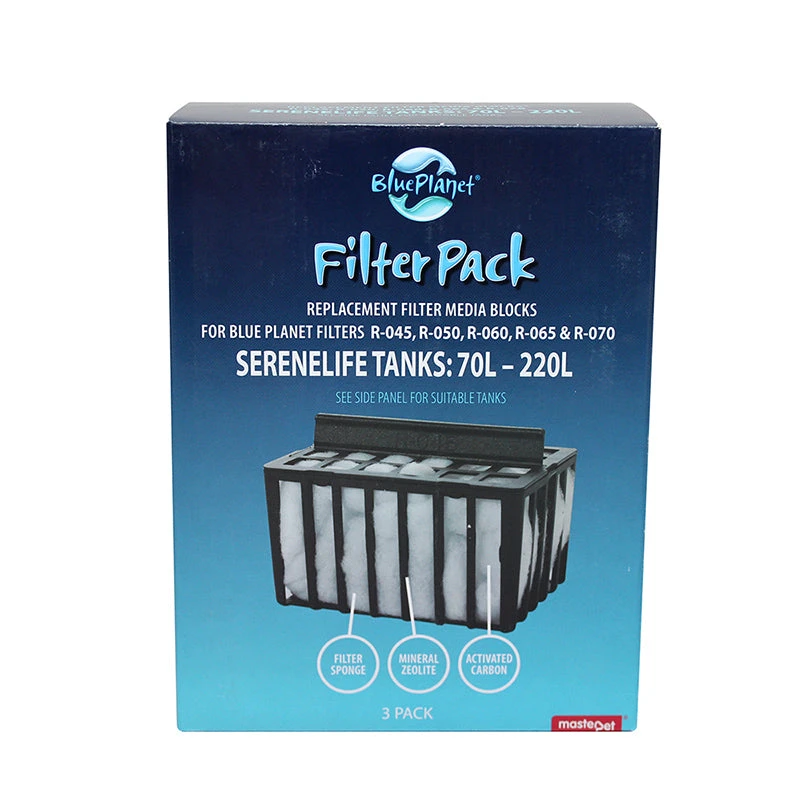 Blue Planet Filter Media Pack For 70L-220L Tanks - 3 Pack 1 Blue Planet Filter Media Pack For 70L-220L Tanks - 3 Pack