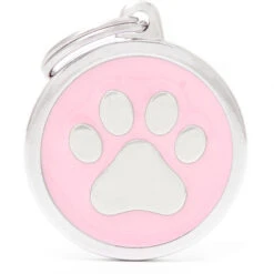 Classic Big Circle Paw Pet ID Tag