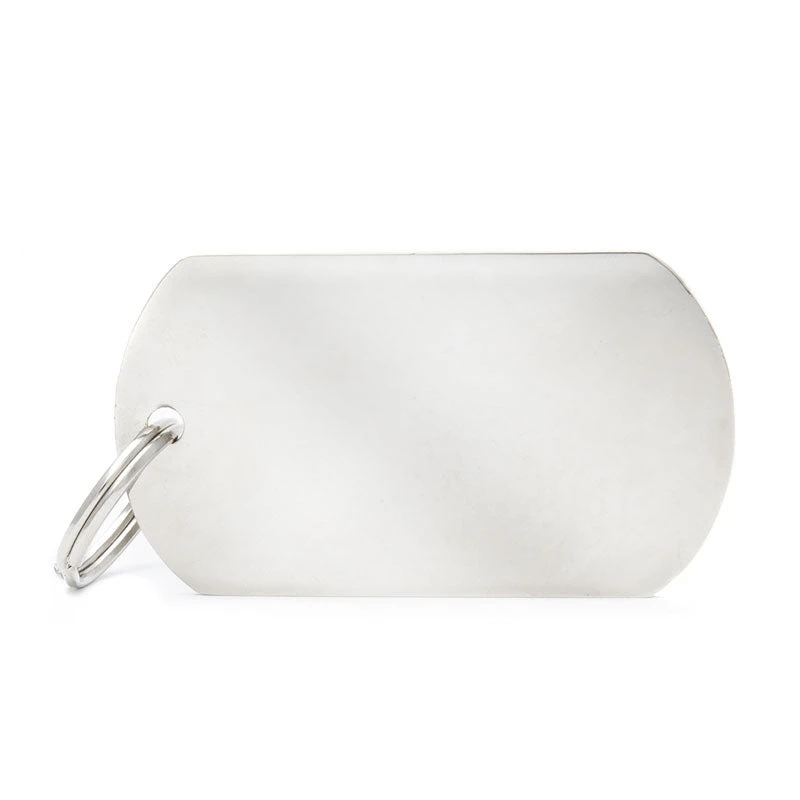 Basic Chrome Military Pet ID Tag 1 Basic Chrome Military Pet ID Tag