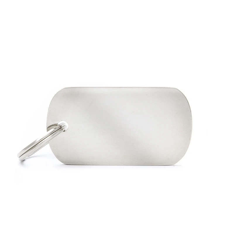 Basic Chrome Military Pet ID Tag 2 Basic Chrome Military Pet ID Tag - Image 2