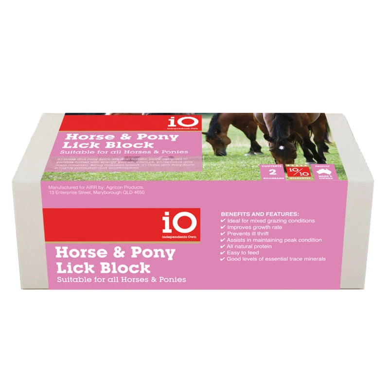 IO Horse & Pony Lick Block 2kg 1 IO Horse & Pony Lick Block 2kg