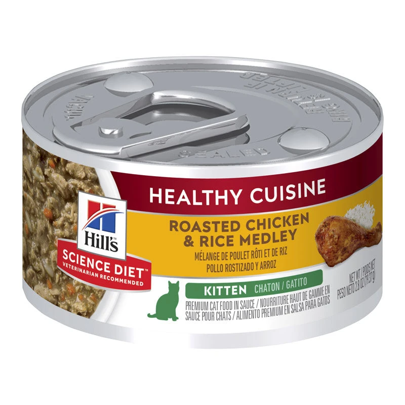 Hill's Science Diet Kitten Roasted Chicken & Rice Medley 79g X 24 1 Hill's Science Diet Kitten Roasted Chicken & Rice Medley 79g X 24