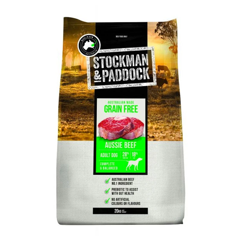 Stockman & Paddock Grain Free Beef Dog Food 20kg 1 Stockman & Paddock Grain Free Beef Dog Food 20kg