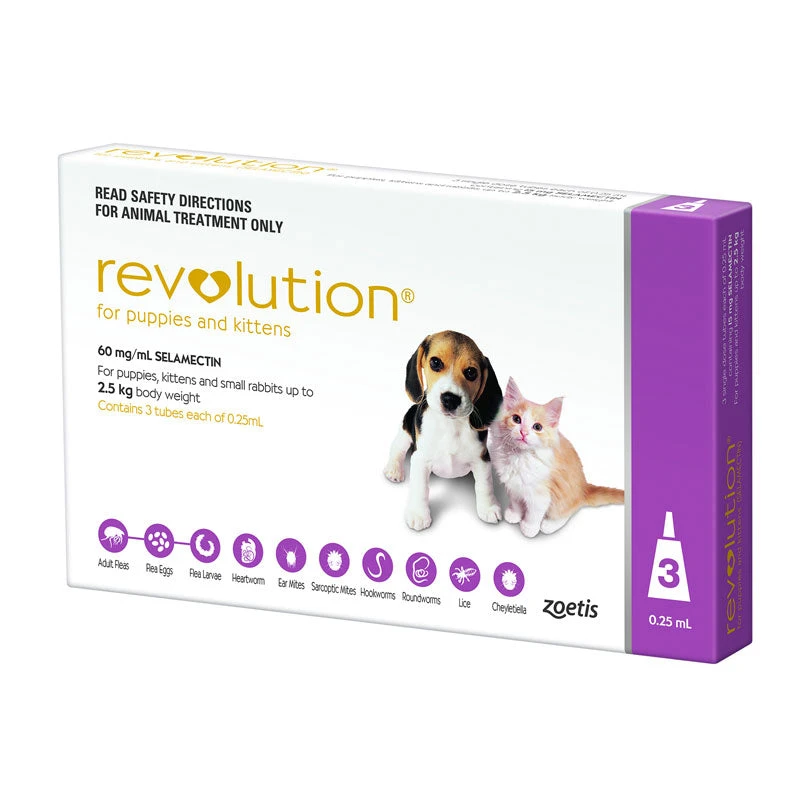 REVOLUTION For Puppies & Kittens 0-2.5kg 3's 1 REVOLUTION For Puppies & Kittens 0-2.5kg 3's