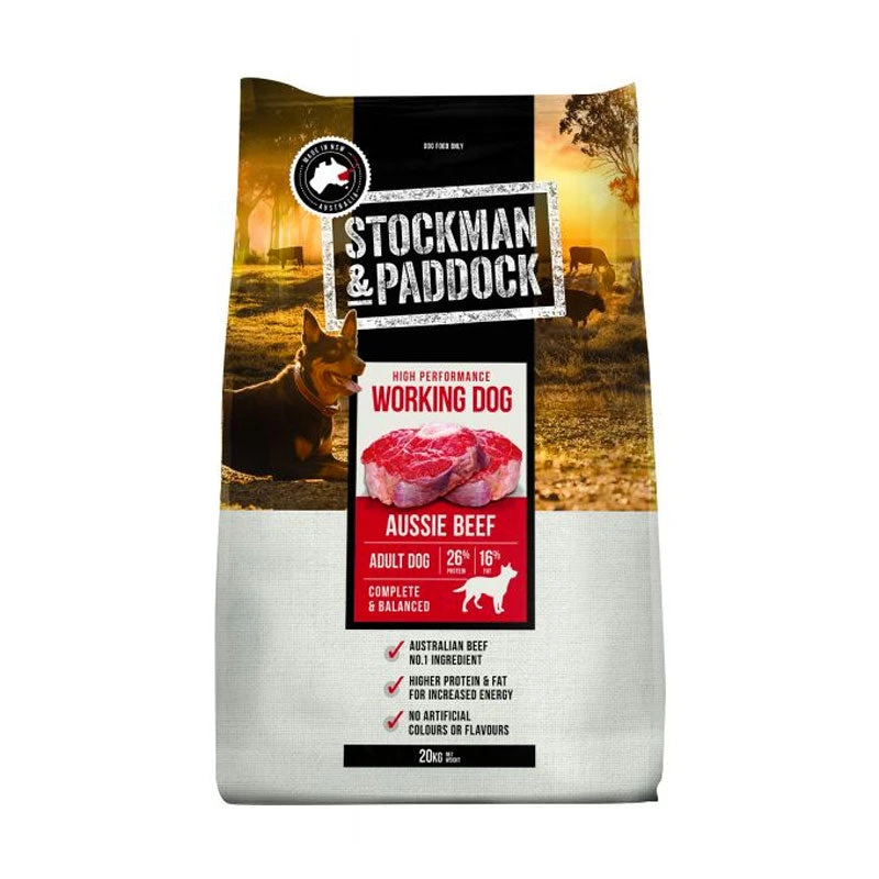 Stockman & Paddock Working Dog Food Beef 20kg 1 Stockman & Paddock Working Dog Food Beef 20kg