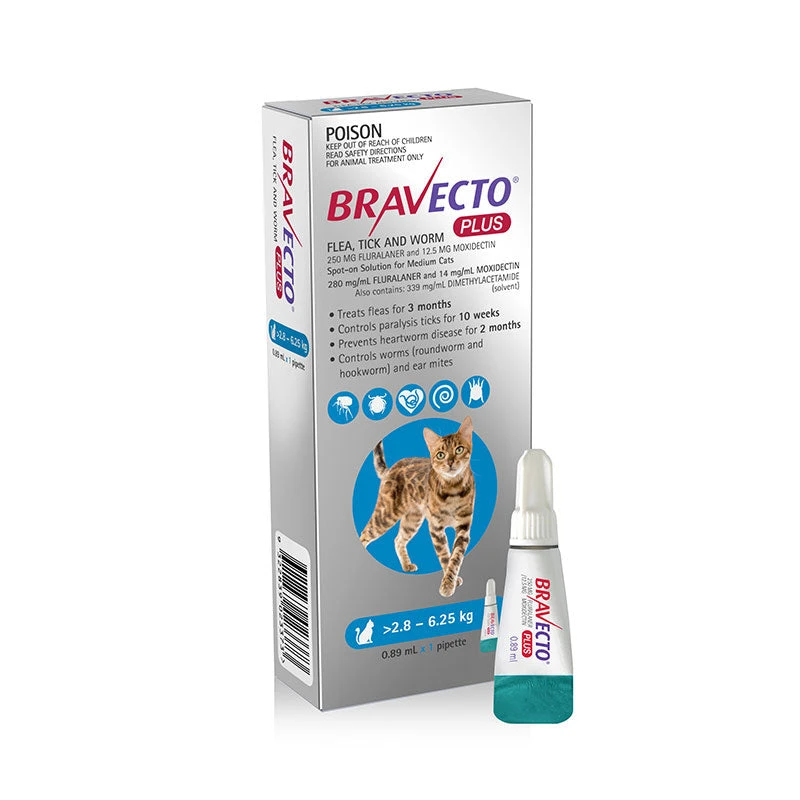 Bravecto Plus Spot-on For Medium Cats (Blue) 1 Bravecto Plus Spot-on For Medium Cats (Blue)