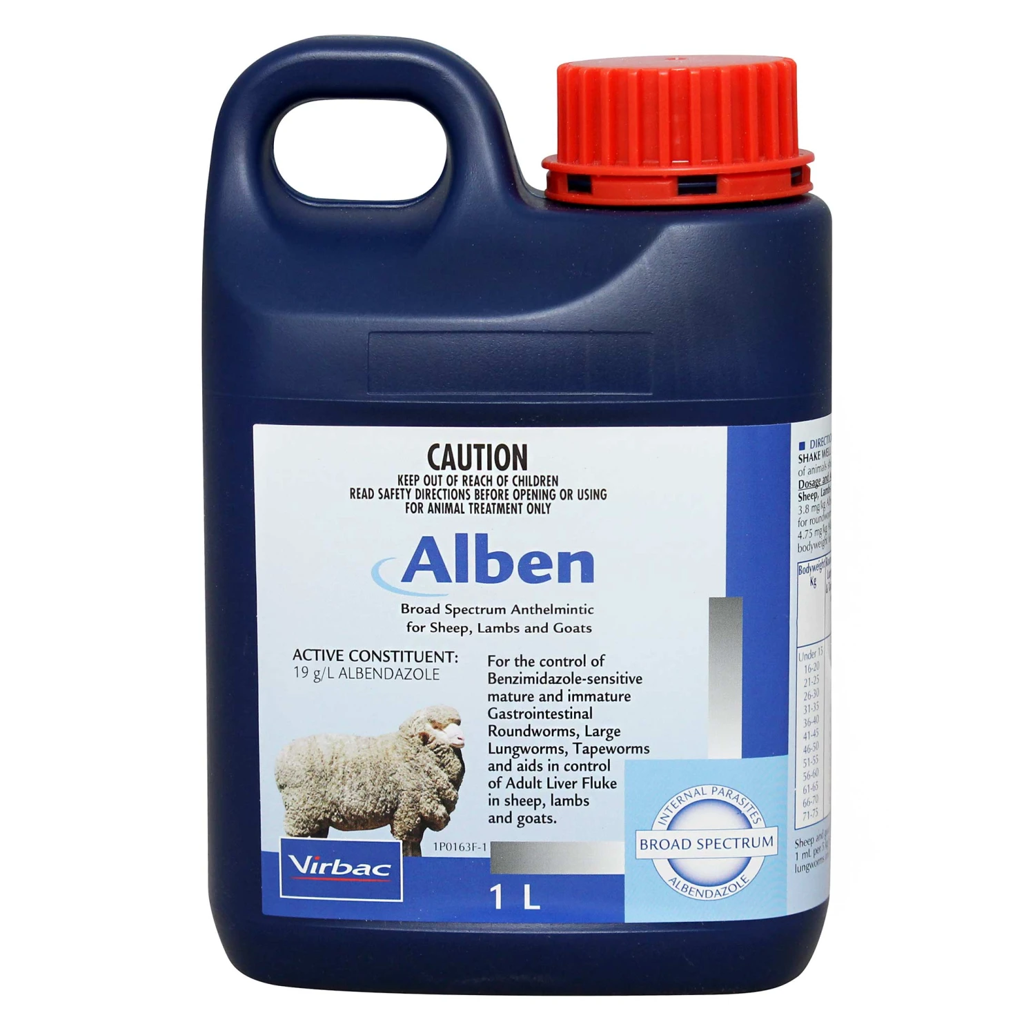 Virbac Alben Drench For Sheep, Lambs & Goats 1L 1 Virbac Alben Drench For Sheep, Lambs & Goats 1L