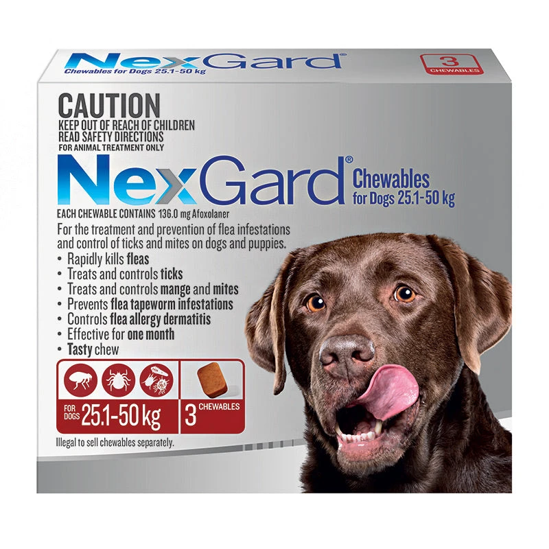 NexGard Chews For XLarge Dogs 25.1-50kg 1 NexGard Chews For XLarge Dogs 25.1-50kg