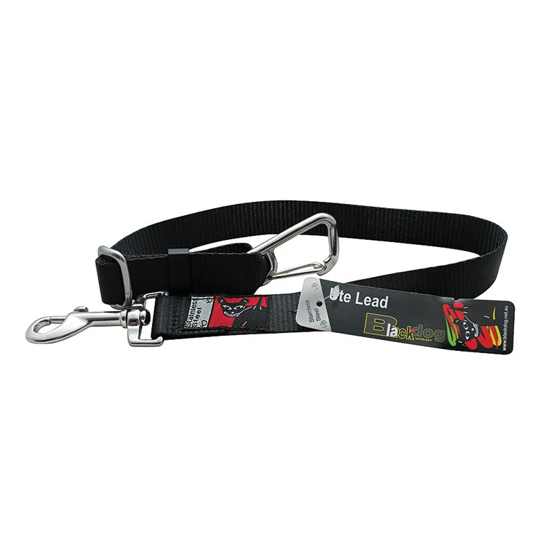 Black Dog Wear Ute Lead - Regular Black 1 Black Dog Wear Ute Lead - Regular Black