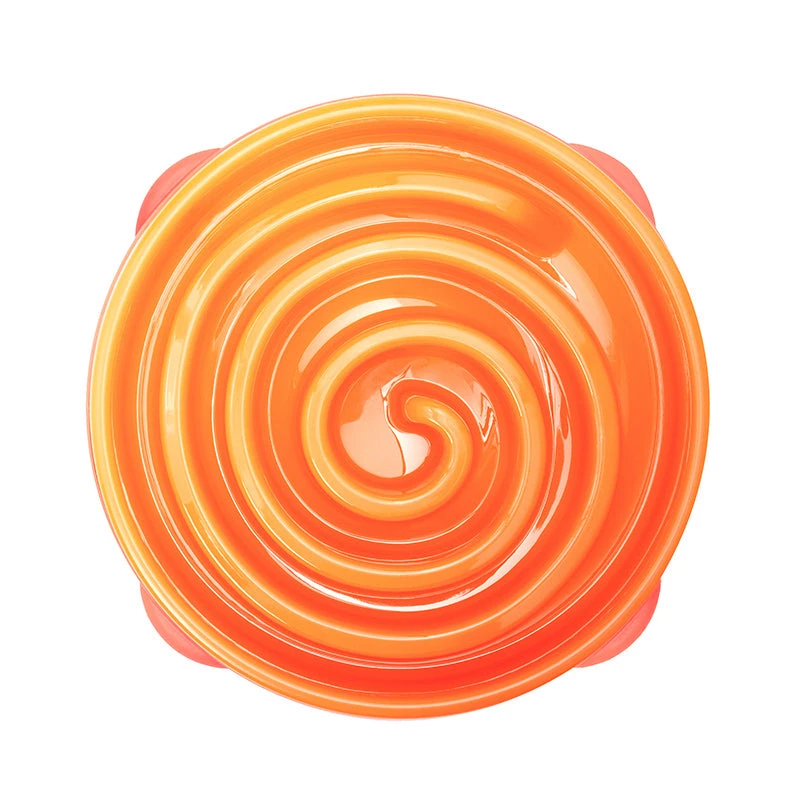 Outward Hound Fun Feeder Slow Feed Bowl - Orange 1 Outward Hound Fun Feeder Slow Feed Bowl - Orange