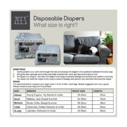 ZeeZ Disposable Female Dog Diapers - 12 Pack -Vetn Pet Direct Store 931882