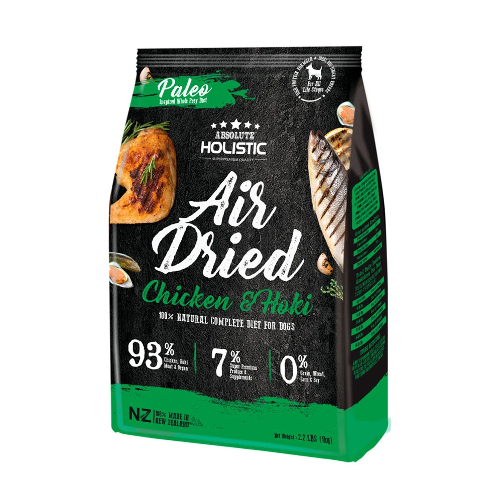 Absolute Holistic Air Dried Dog Food - Chicken & Hoki 1kg 1 Absolute Holistic Air Dried Dog Food - Chicken & Hoki 1kg