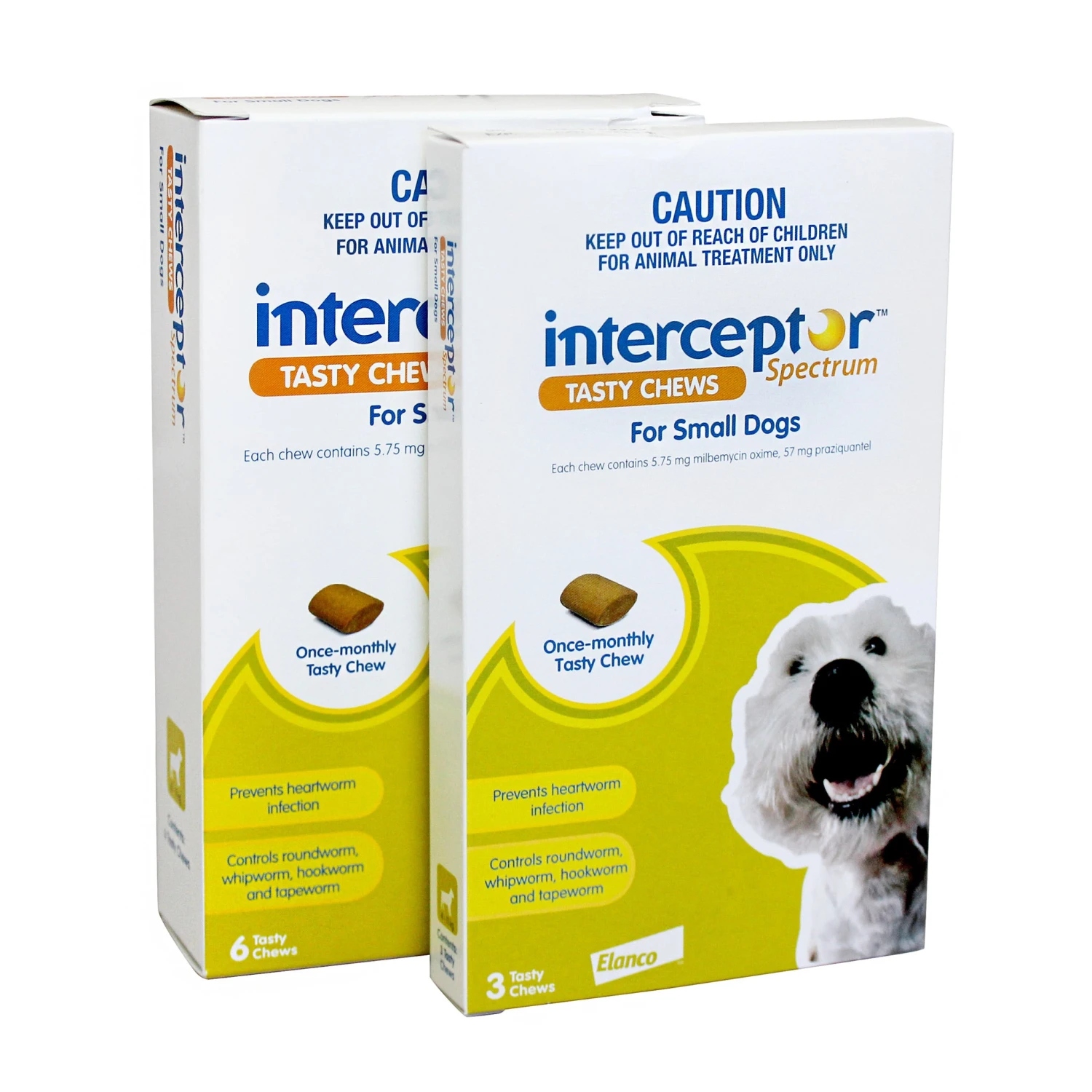 INTERCEPTORSpectrum Chews Green. Small Dogs 4-11kg 1 INTERCEPTORSpectrum Chews Green. Small Dogs 4-11kg