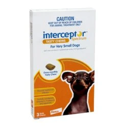 INTERCEPTORSpectrum Chews Orange. VSmall Dogs Up To 4kg