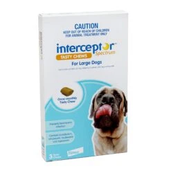 INTERCEPTORSpectrum Chews Blue. Large Dogs 22-45kg -Vetn Pet Direct Store 988343
