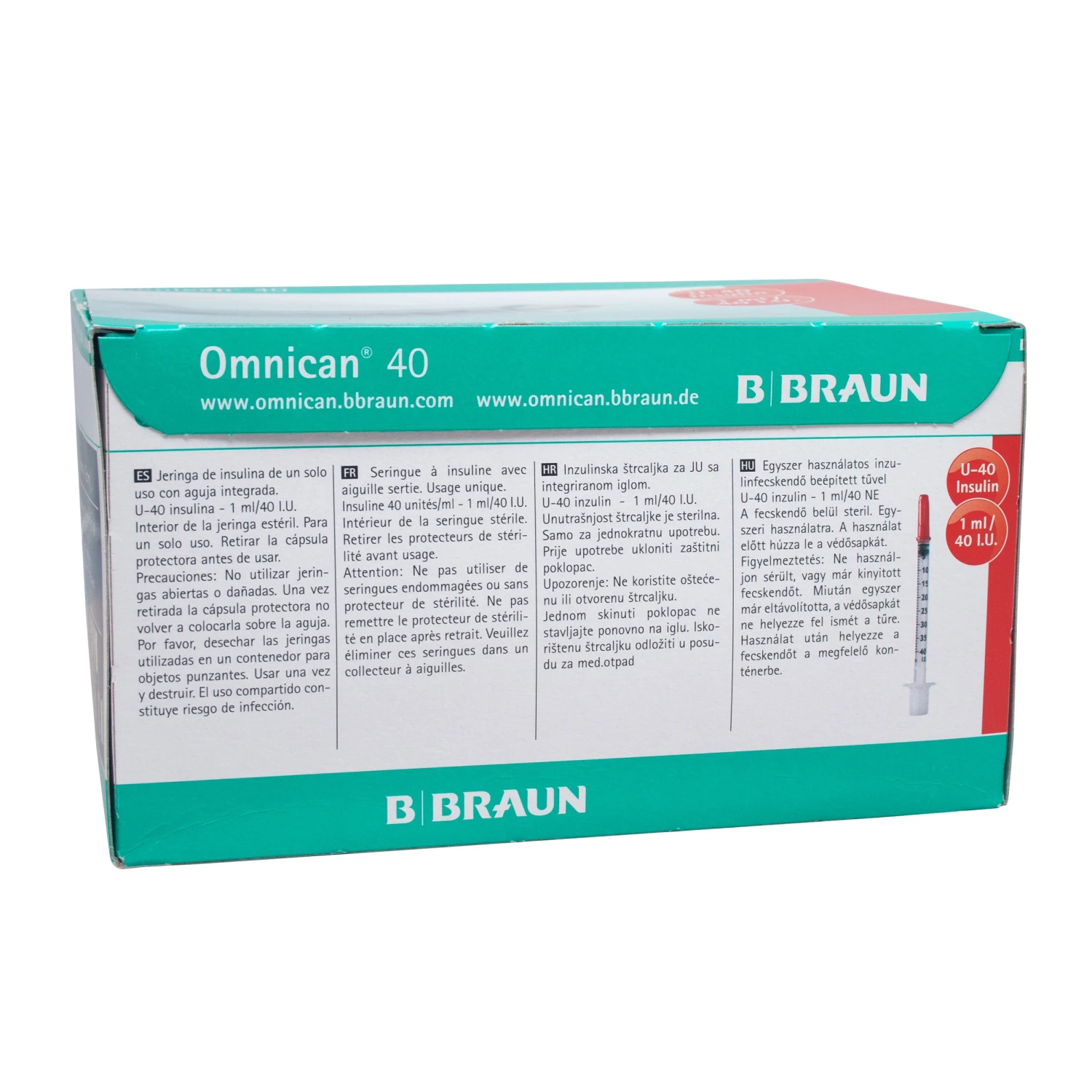 Braun (Omnican) 40iu 30g Insulin Syringes 1 Braun (Omnican) 40iu 30g Insulin Syringes