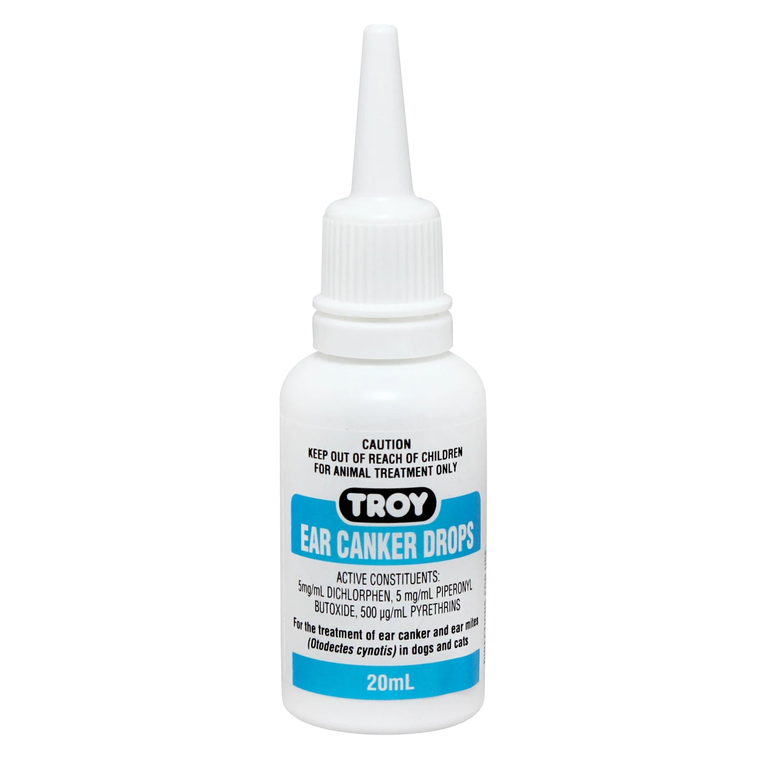 Troy Ear Canker & Ear Mite Drops 20ml 1 Troy Ear Canker & Ear Mite Drops 20ml