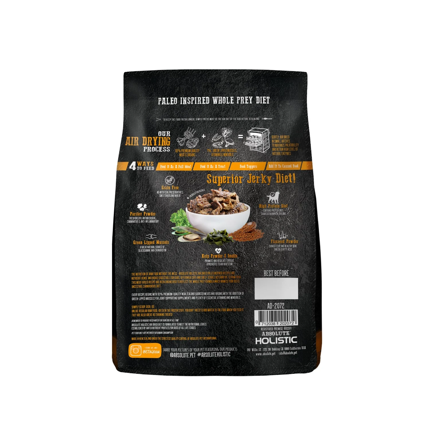 Absolute Holistic Air Dried Dog Food - Lamb & Salmon 1kg 2 Absolute Holistic Air Dried Dog Food - Lamb & Salmon 1kg - Image 2