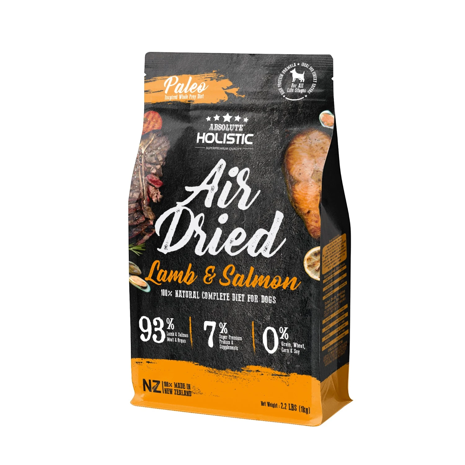 Absolute Holistic Air Dried Dog Food - Lamb & Salmon 1kg 1 Absolute Holistic Air Dried Dog Food - Lamb & Salmon 1kg