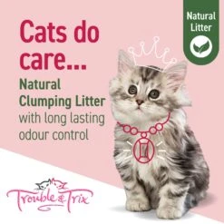 Trouble & Trix Tofu Cherry Blossom Scent Clumping Cat Litter Pellets 10L -Vetn Pet Direct Store AQ545TroubleTrixNaturalPelletsCatLitter 02