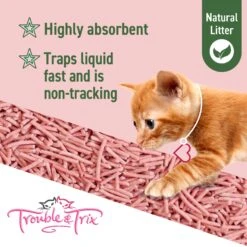 Trouble & Trix Tofu Cherry Blossom Scent Clumping Cat Litter Pellets 10L -Vetn Pet Direct Store AQ545TroubleTrixNaturalPelletsCatLitter 05