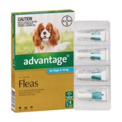 Advantage For Dogs 4kg-10kg -Vetn Pet Direct Store Advantage Fleas for Dogs 4 10kg 4 Pack 10 4web