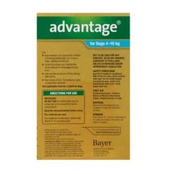 Advantage For Dogs 4kg-10kg -Vetn Pet Direct Store Advantage Fleas for Dogs 4 10kg 4 Pack 2 4web