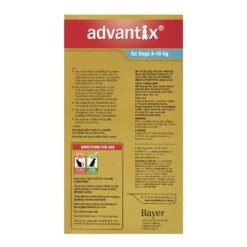 ADVANTIX For Medium Dogs 4-10kg -Vetn Pet Direct Store Advantix Fleas Ticks For Dogs 4 10kg 3 Pack back web