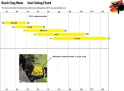 Black Dog Wear Give Me Space Vest 27 Black Dog Wear Give Me Space Vest -Vetn Pet Direct Store BDW Vest Size Guide