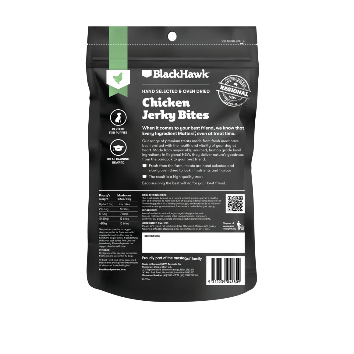 Black Hawk Chicken Jerky Bites For Puppies 100g 2 Black Hawk Chicken Jerky Bites For Puppies 100g - Image 2