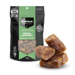 Black Hawk Chicken Jerky Bites For Puppies 100g 5 Black Hawk Chicken Jerky Bites For Puppies 100g -Vetn Pet Direct Store BH chicken jerky bites sample