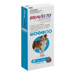 Bravecto 3-Month Chews For Large Dogs 20-40kg (Blue)