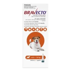 Bravecto Spot-on For Dogs 4.5kg-10kg (Orange) - 2 Pack Value Bundle 8 Bravecto Spot-on For Dogs 4.5kg-10kg (Orange) - 2 Pack Value Bundle -Vetn Pet Direct Store BRAVECTO Spot On DOG 4.5 10kg FRONT 2020 4web 8f6526bc 35b8 4ec1 8baa 3daead89616f