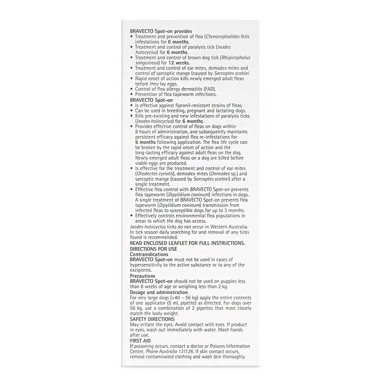 Bravecto Spot-On For Dogs 40kg-56kg (Pink) -2 Pack Value Bundle 3 Bravecto Spot-On For Dogs 40kg-56kg (Pink) -2 Pack Value Bundle - Image 3