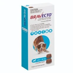 Bravecto 3-Month Chews For Large Dogs 20-40kg (Blue) 6 Bravecto 3-Month Chews For Large Dogs 20-40kg (Blue) -Vetn Pet Direct Store BRAVECTO DOG 2PK CHEW 20 40kg RHS 2020 1560px