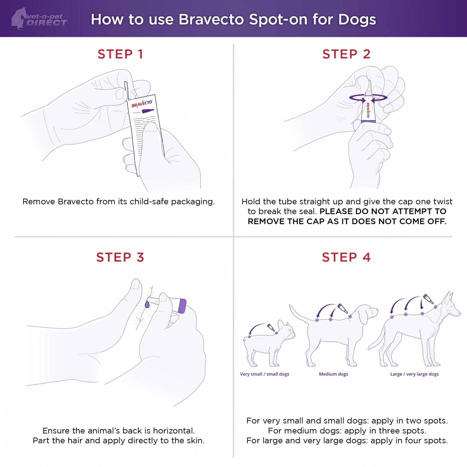 Bravecto Spot-On For Dogs 40kg-56kg (Pink) - 1 Pack 4 Bravecto Spot-On For Dogs 40kg-56kg (Pink) - 1 Pack - Image 4